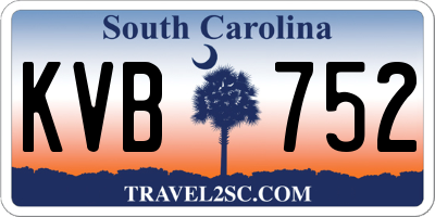 SC license plate KVB752