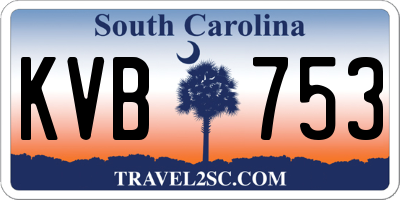SC license plate KVB753