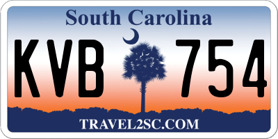SC license plate KVB754
