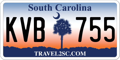 SC license plate KVB755