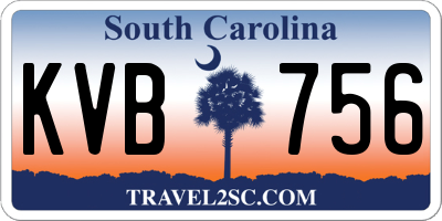SC license plate KVB756
