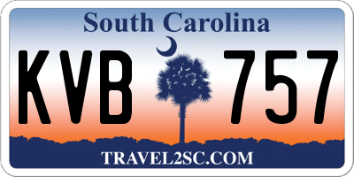 SC license plate KVB757