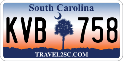 SC license plate KVB758