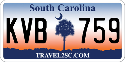 SC license plate KVB759