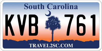 SC license plate KVB761