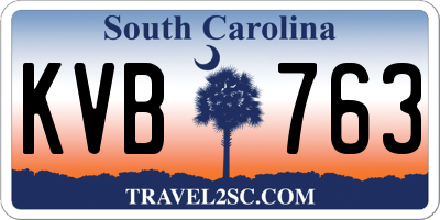 SC license plate KVB763