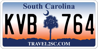 SC license plate KVB764