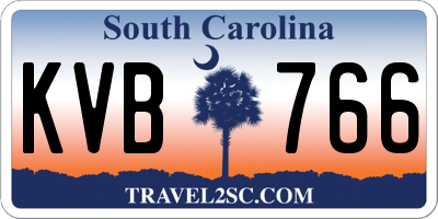 SC license plate KVB766
