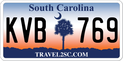 SC license plate KVB769