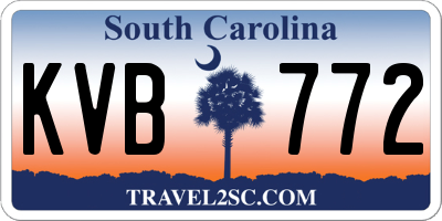 SC license plate KVB772