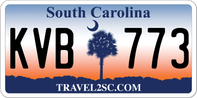 SC license plate KVB773