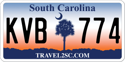 SC license plate KVB774