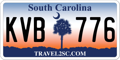 SC license plate KVB776
