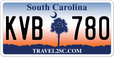 SC license plate KVB780