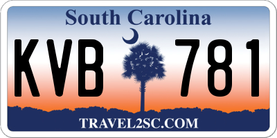 SC license plate KVB781