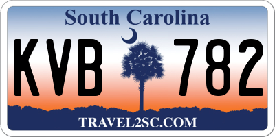 SC license plate KVB782