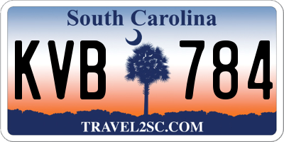 SC license plate KVB784