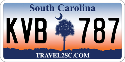 SC license plate KVB787
