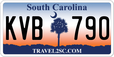 SC license plate KVB790