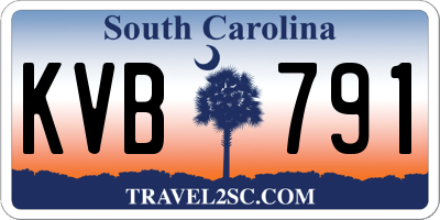 SC license plate KVB791