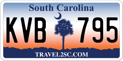 SC license plate KVB795