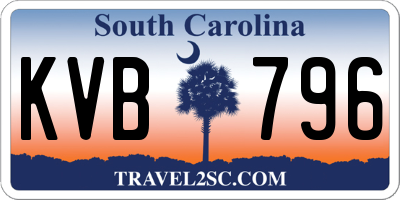 SC license plate KVB796
