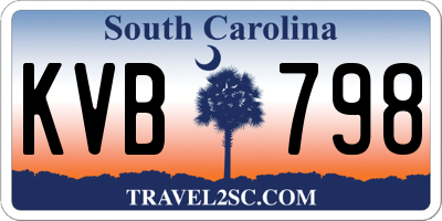 SC license plate KVB798