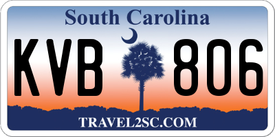 SC license plate KVB806