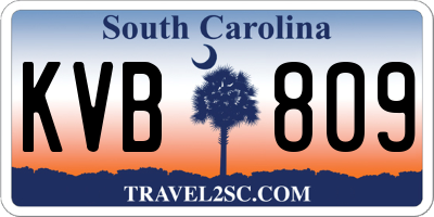 SC license plate KVB809