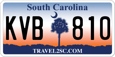 SC license plate KVB810