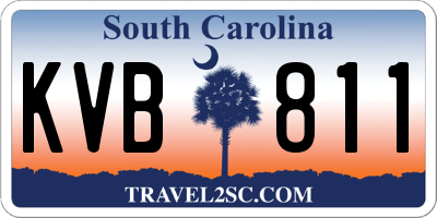 SC license plate KVB811