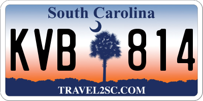 SC license plate KVB814