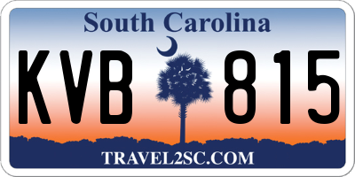 SC license plate KVB815