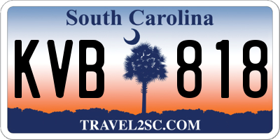 SC license plate KVB818