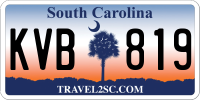 SC license plate KVB819