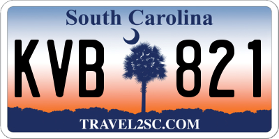 SC license plate KVB821