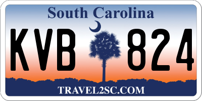 SC license plate KVB824