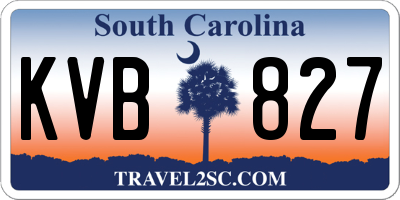 SC license plate KVB827