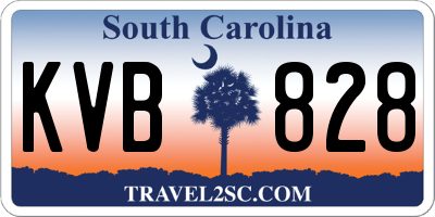 SC license plate KVB828