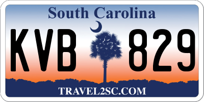 SC license plate KVB829