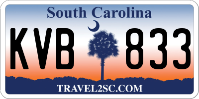 SC license plate KVB833
