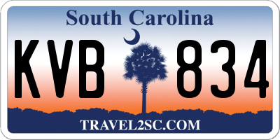 SC license plate KVB834