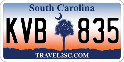 SC license plate KVB835