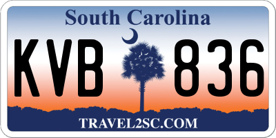 SC license plate KVB836