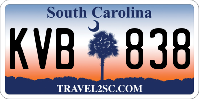 SC license plate KVB838