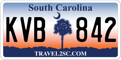 SC license plate KVB842
