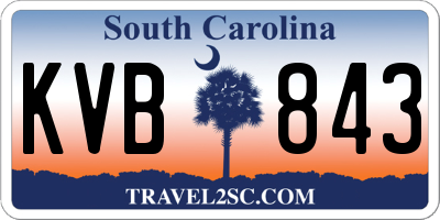 SC license plate KVB843