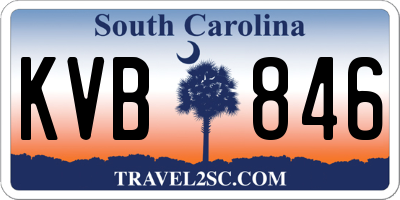 SC license plate KVB846