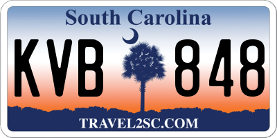 SC license plate KVB848