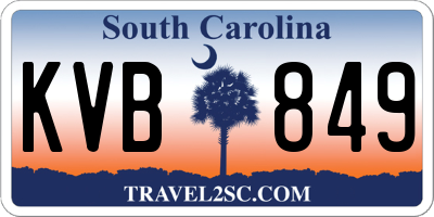 SC license plate KVB849